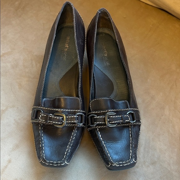 AEROSOLES Shoes - AEROSOLES Dark Brown Shoes with Buckle Detail